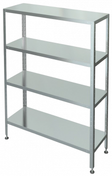 Shelf rack with solid shelves