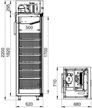 Pharmaceutical refrigeration cabinet ШХФ-500-КСК