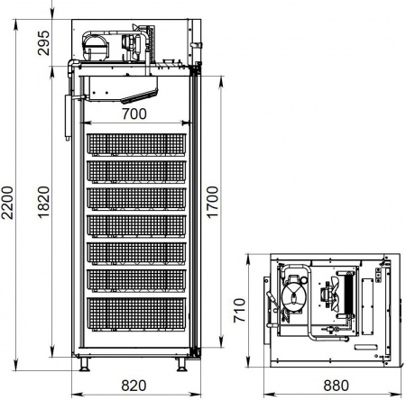Refrigerated pharmaceutical cabinet ШХФ-700-КГК