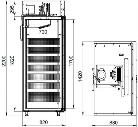 Pharmaceutical refrigeration cabinet ШХФ-1400-НГК