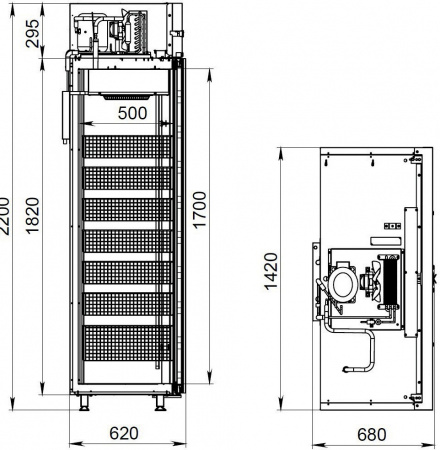 Refrigerated pharmaceutical cabinet ШХФ-1000-НГК
