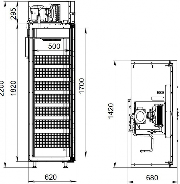 Refrigerated pharmaceutical cabinet ШХФ-1000-НГК