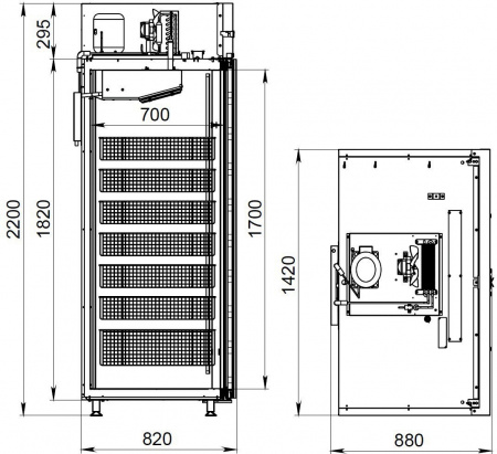 Pharmaceutical refrigeration cabinet ШХФ-1400-НСК