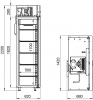 Refrigerated pharmaceutical cabinet ШХФ-1000-НГП